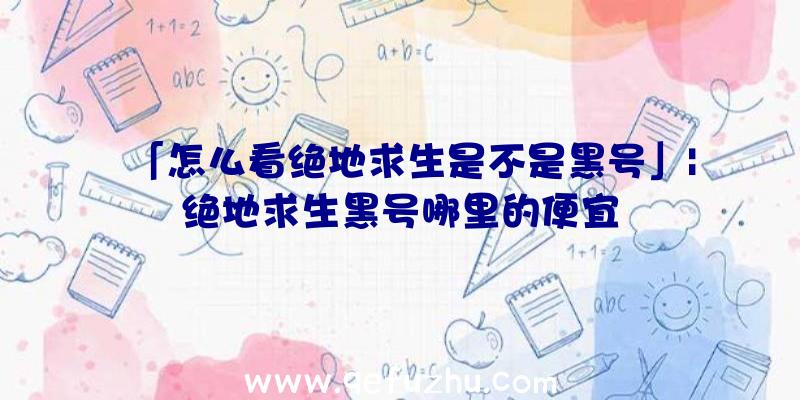「怎么看绝地求生是不是黑号」|绝地求生黑号哪里的便宜